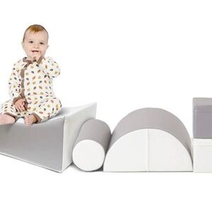 Climb and Crawl Soft Foam Play Set, Indoor Room Preschool Corner Baby Stage